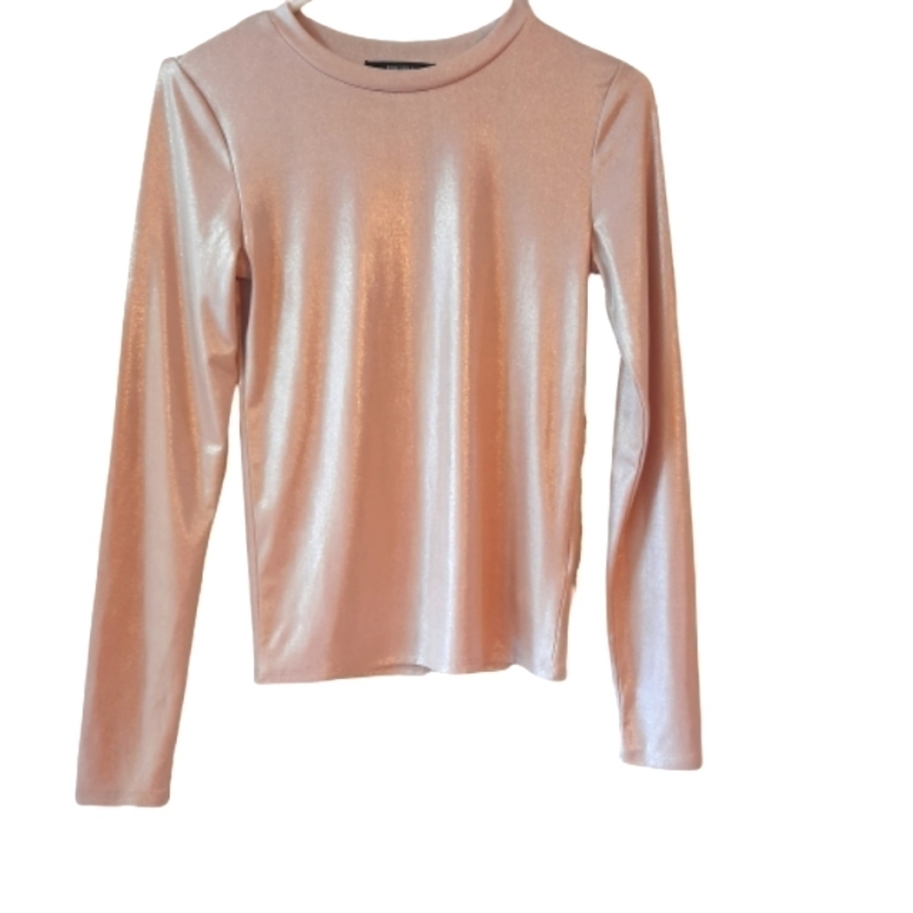 FOREVER 21 Shirt Long sleeve Pink Shimmer Size Medium